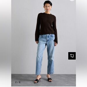 FRAME DENIM THE SLOUCHY STRAIGHT LEG - Size 25, wash divine